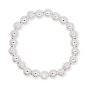 8MM ELIZABETH STERLING SILVER BRACELET