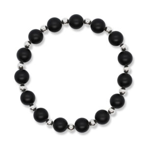 MEN’S 8MM DYLAN ALTERNATING STERLING SILVER BRACELET