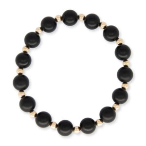 8MM DYLAN ALTERNATING YELLOW GOLD FILLED BRACELET