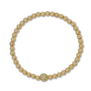 4MM KAYLEIGH PAVE YELLOW GOLD FILLED BRACELET