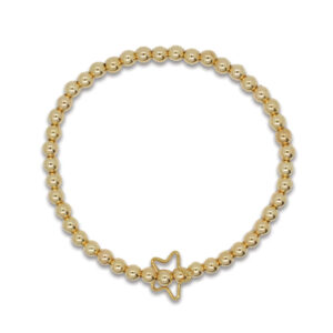 KIDS 4MM KAYLEIGH STAR YELLOW GOLD FILLED BRACELET