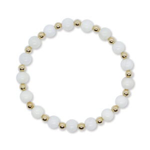 6MM DYLAN ALTERNATING WHITE YELLOW GOLD FILLED BRACELET