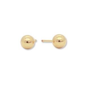 6MM YELLOW GOLD FILLED BALL STUD EARRINGS