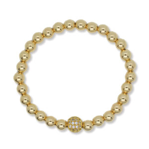 6MM KAYLEIGH PAVE YELLOW GOLD FILLED BRACELET