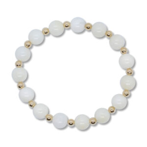 8MM DYLAN ALTERNATING WHITE YELLOW GOLD FILLED BRACELET