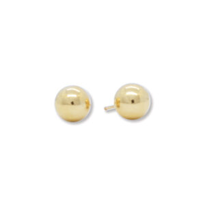 8MM YELLOW GOLD FILLED BALL STUD EARRINGS