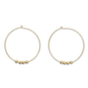 YELLOW GOLD FILLED LARGE HOOP EARRINGS